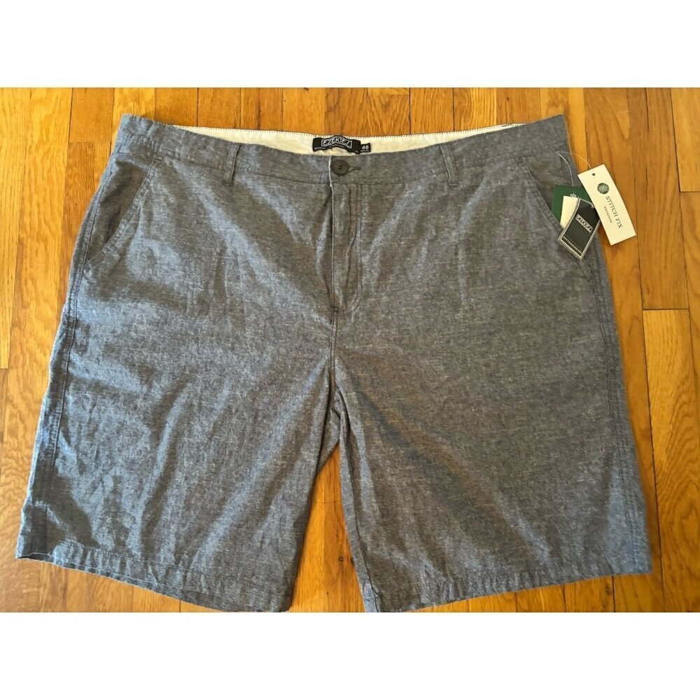 NWT Ezekiel Mens Size 46 Targaryen Shorts Navy Blue 11" Inseam Cotton